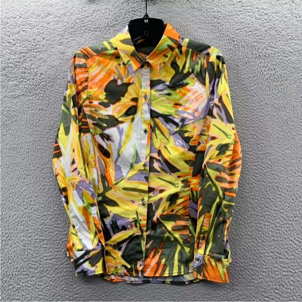 Etcetera Size 4 Vibrant Multicolor Button-Up Shirt